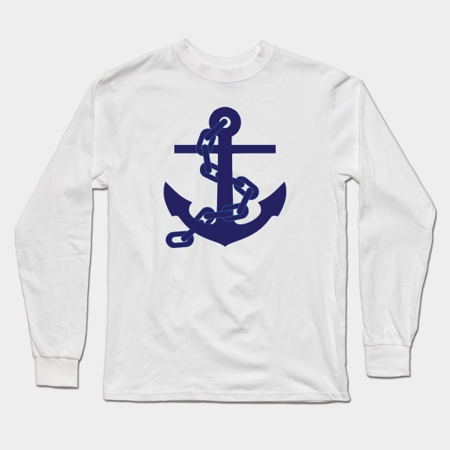 Anchor Design Long Sleeve T-Shirt by hldesign